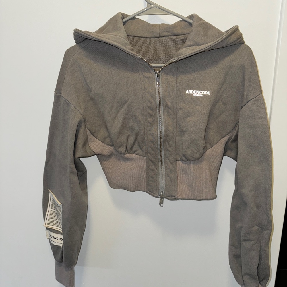 Ardencode cropped zip hoodie